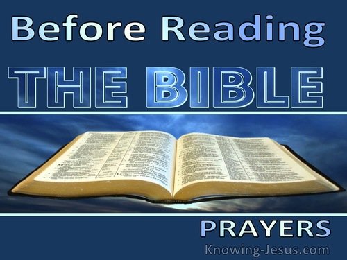 Prayers before reading the Bible